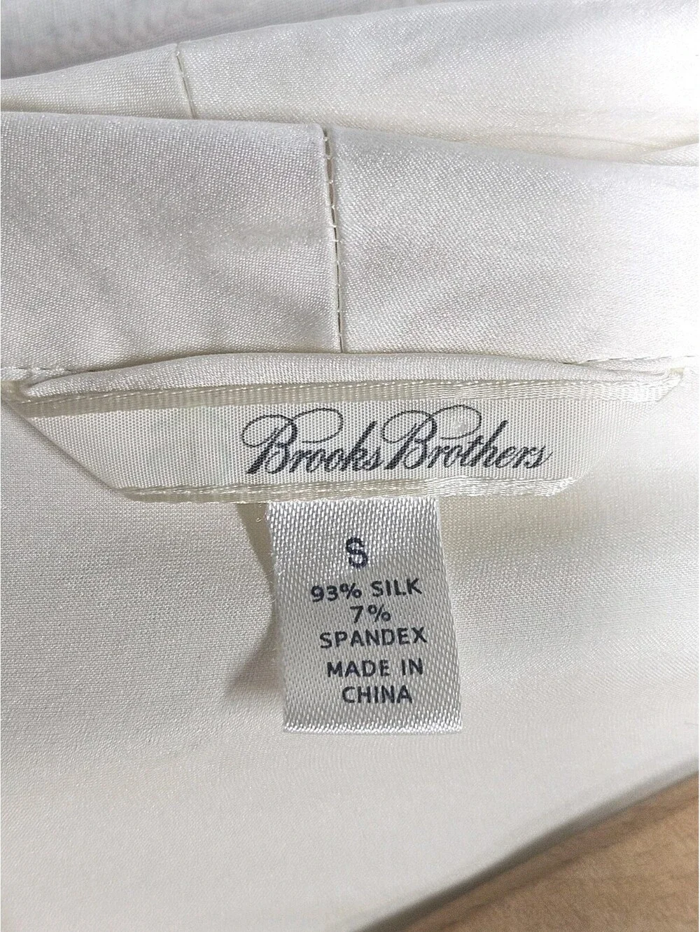 Ivory Satin Robe 93% Silk Brooks Brothers S Dressing Gown wSash Bridal Wedding